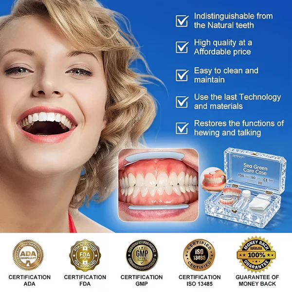 Ends Today: 70% OFF! ⏰70% OFF! EETTSY™ Medical Full Denture with Strong Suctiond Custom-Fit Full Functional Dentures🦷Obtain American Dental Association (ADA) Certification