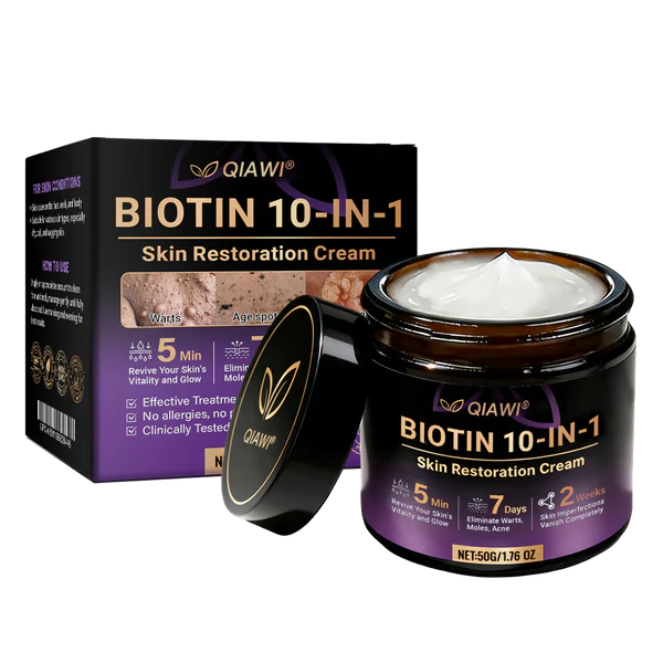 Made and Shipped from USA ✨QIAWI® Biotin 10-in-1 Skin Restoration Cream 🍀