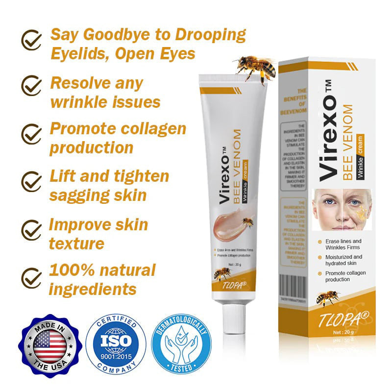 👨‍⚕️Clinically tested collagen repair system🎁 Bee Venom Wrinkle Removal Cream