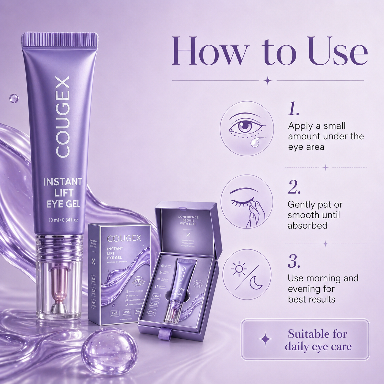🎁Mother's Day Special 60% OFF🔥 Instant Lift Eye Gel for Puffiness, Bags & Dark Circles(𝑽𝒊𝒔𝒊𝒃𝒍𝒆 𝑹𝒆𝒔𝒖𝒍𝒕𝒔 𝒊𝒏 𝑱𝒖𝒔𝒕 5 𝑴𝒊𝒏𝒖𝒕𝒆𝒔)